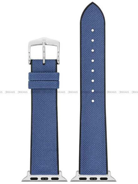 Pasek metariałowo-kauczukowy z adapterem do Apple Watch - Hirsch Arne 0925090080AD-2-20 - 20 mm - Zestaw