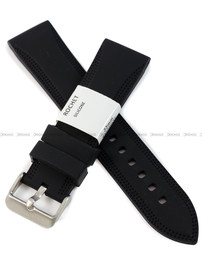 Pasek silikonowy do zegarka - Rochet Birdy 8392201ST - 22 mm - Czarny