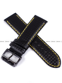 Pasek skórzano-karbonowy do zegarka Aviator MIG 35 - 24 mm