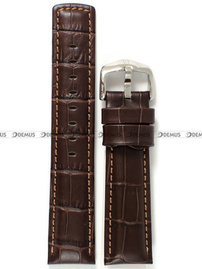 Pasek skórzany do zegarka - Hirsch Grand Duke 02528010-2-22 - 22 mm brązowy