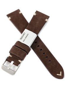 Pasek skórzany do zegarka - Rochet Minnesota 7482003 - 20 mm - Brązowy
