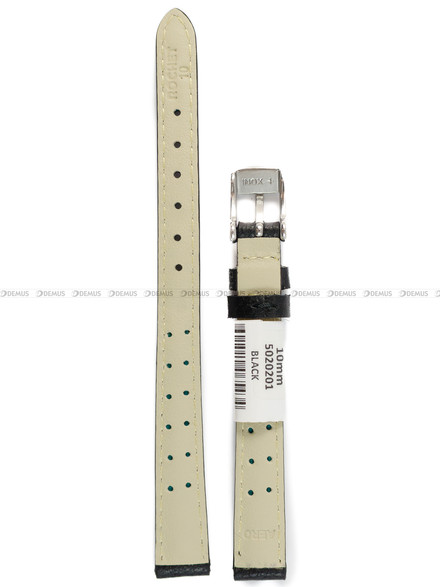 Pasek skórzany do zegarka - Rochet Buffalo 5020201 - 10 mm - Czarny