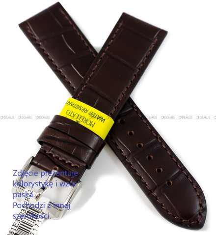 Wodoodporny Pasek skórzany do zegarka - Morellato A01X6081E32032CR20 - 20 mm