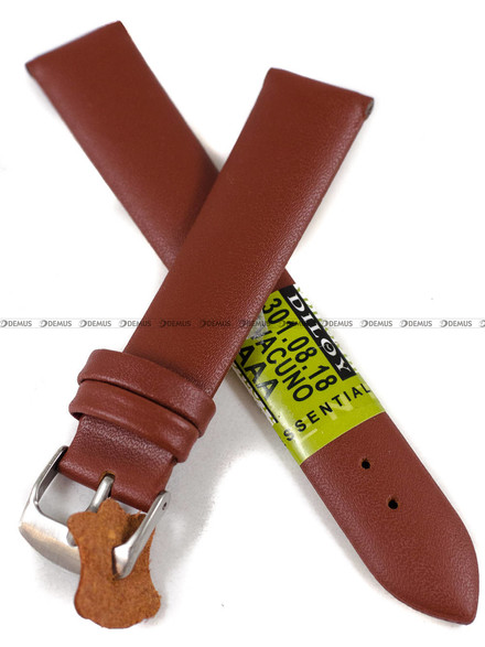 Pasek skórzany do zegarka - Diloy 301.18.8 - 18 mm