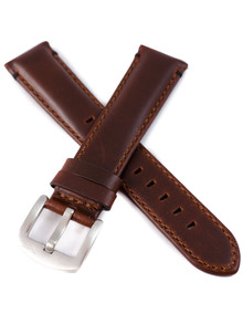 Pasek skórzany brązowy do zegarka Vostok Europe N-1 Rocket NH35A-125A749 - 20 mm