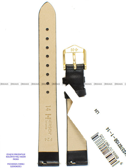 Pasek skórzany do zegarka - Hirsch Toronto 03702150-1-13 - 13 mm