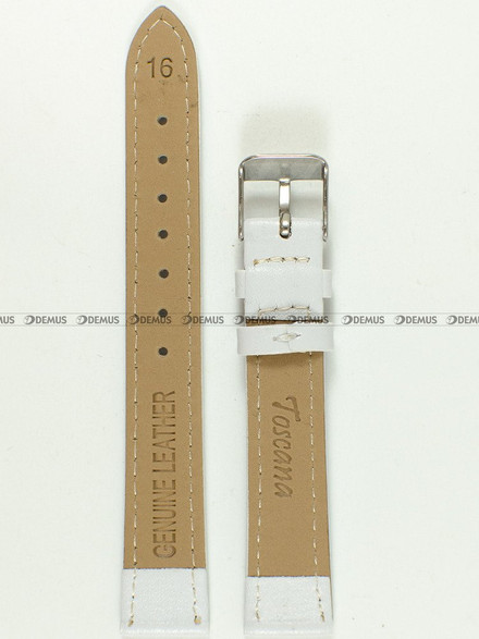 Pasek skórzany do zegarka - Toscana PST-16.7-S - 16 mm biały