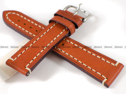 Pasek skórzany do zegarka - Hirsch Liberty 10900270-2-22 - 22 mm brązowy