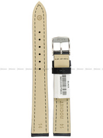 Pasek skórzany do zegarka - Rochet Miami 54110401ST - 14 mm - Czarny