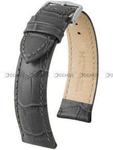 Pasek skórzany do zegarka - Hirsch Duke 01028030-2-22 - 22 mm grafitowy