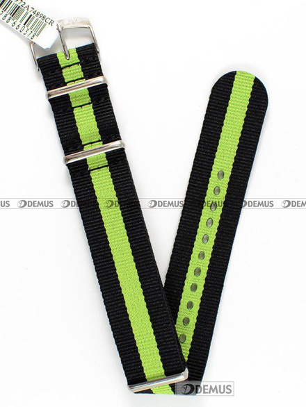 Pasek nylonowy do zegarka - Morellato U3972A74898 18 mm czarny