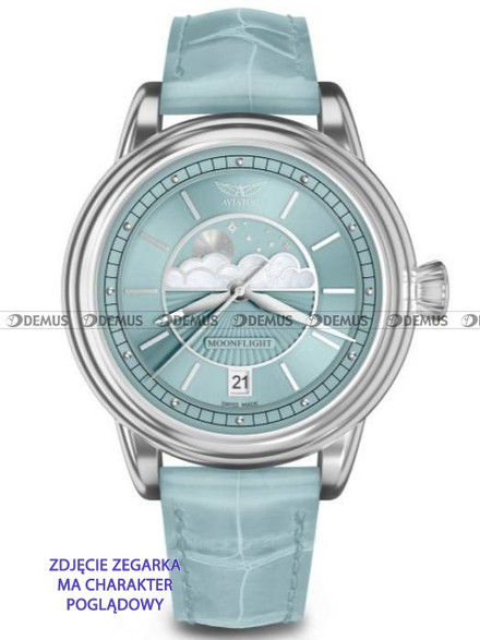 Pasek skórzany do zegarka Aviator V.1.33.0.261.4 - 16 mm