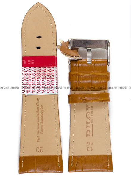 Pasek skórzany do zegarka - Diloy 368EA.30.3 - 30 mm