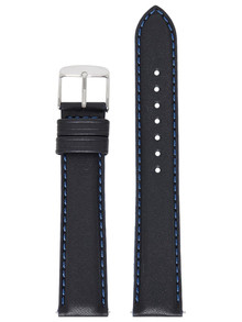 Pasek skórzany do zegarka - Rochet Neptune 7232406 - 24 mm - Niebieski