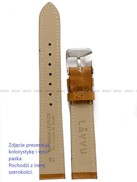 Pasek skórzany do zegarka - LAVVU LSAUE14 - 14 mm