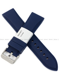 Pasek silikonowy do zegarka - Rochet Birdy 8392206ST - 22 mm - Niebieski