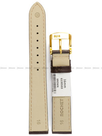 Pasek skórzany do zegarka - Rochet Leeds 6130503 - 16 mm - Brązowy