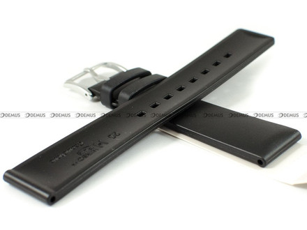 Pasek z naturalnego kauczuku do zegarka - Hirsch Pure 40538850-2-20 - 20 mm czarny