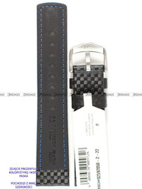 Pasek skórzany do zegarka - Hirsch Carbon 02592050-2-24 - 24 mm