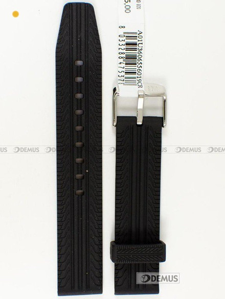 Pasek do zegarka - Morellato U3606556019 18 mm czarny
