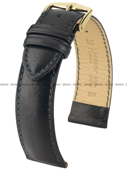 Pasek skórzany do zegarka - Hirsch Merino 01206050-1-19 - 19 mm