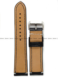 Pasek skórzany ręcznie robiony A. Kucharski Leather - Conceria Il Ponte Maya - black/black 22 mm