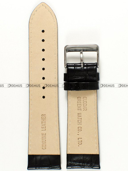 Pasek skórzany do zegarka - Orient UDDARSB - 25 mm czarny