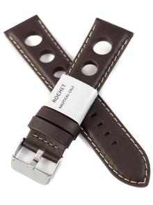 Pasek skórzany do zegarka - Rochet Cooper 5810803 - 22 mm - Brązowy