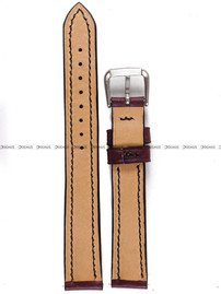 Pasek skórzany ręcznie robiony A. Kucharski Leather - Conceria Puccini Uragano - burgundy/black 16 mm