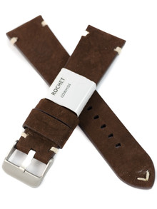 Pasek skórzany do zegarka - Rochet Minnesota 7482203 - 22 mm - Brązowy