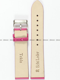 Pasek skórzany do zegarka - Tekla PT8.20.14 - 20 mm fioletowy