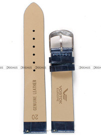 Pasek Undine skórzany do zegarka Vostok - 20 mm niebieski