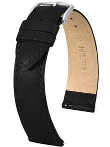 Pasek skórzany do zegarka - Hirsch Forest 17920250-2-20 - 20 mm czarny