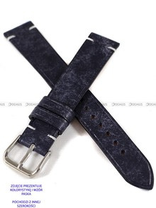 Pasek skórzany ręcznie robiony A. Kucharski Leather - Conceria Il Ponte Maya Simple - Black/White - 32 mm