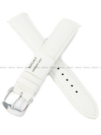 Pasek skórzany do zegarka - Rochet Boston 6020602 - 18 mm - Biały
