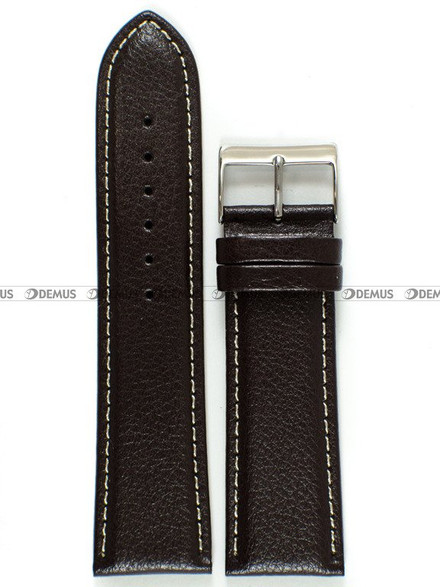 Pasek skórzany do zegarka - Tekla PT37.24.2.7 - 24 mm brązowy