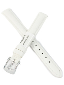 Pasek skórzany do zegarka - Rochet Boston 6020302 - 12 mm - Biały