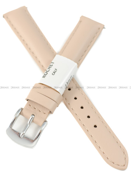 Pasek skórzany do zegarka - Rochet New York 3011430XS - 14 mm - Różowy