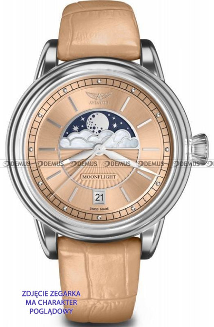 Pasek skórzany do zegarka Aviator V.1.33.0.259.4 - 16 mm