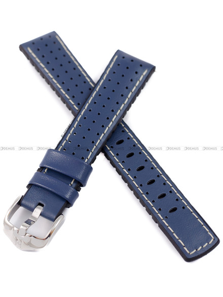 Pasek skórzano-kauczukowy do zegarka - Hirsch Tiger 0915075080-2-18 - 18 mm