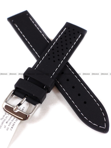 Pasek silikonowy do zegarka - Horido 0015.01W.18S - 18 mm
