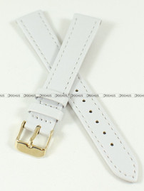 Pasek skórzany do zegarka - Toscana PST-14.7-G - 14 mm biały