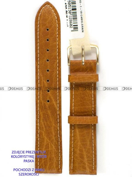 Pasek skórzany do zegarka - Hirsch Camelgrain 01009110-1-13 - 13 mm