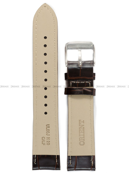Pasek skórzany do zegarka Orient RA-AC0J06S10B, RA-AK0508S10A - UL00J011J0 - 20 mm