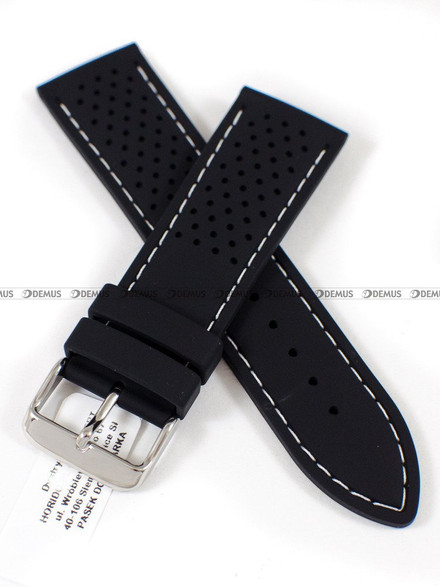 Pasek silikonowy do zegarka - Horido 0015.01W.24S - 24 mm