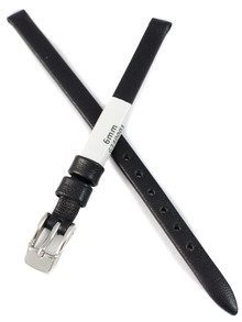 Pasek skórzany do zegarka - Rochet Trendy 6340001 - 6 mm - Czarny