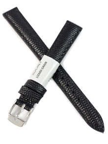 Pasek skórzany do zegarka - Rochet Opaline 5381201ST - 12  mm - Czarny