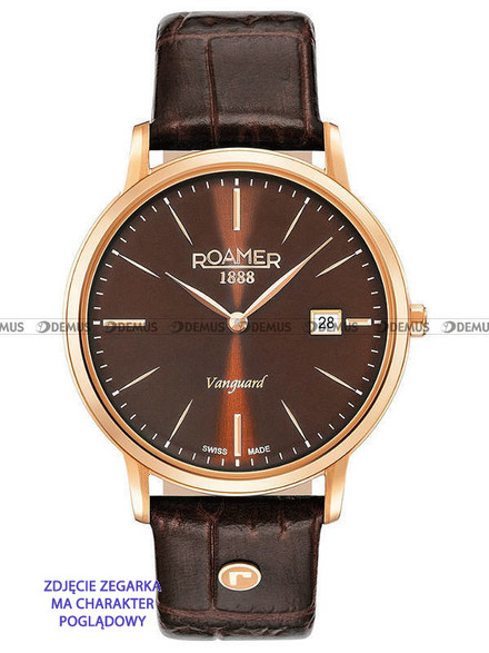 Pasek skórzany do zegarka Roamer - 979809 49 65 09 - 20 mm