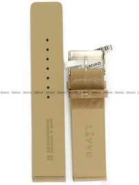 Pasek skórzany do zegarka - LAVVU LSCUF22 - 22 mm beżowy