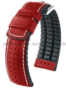 Pasek skórzano-kauczukowy do zegarka - Hirsch Tiger 0915075050-2-20 - 20 mm